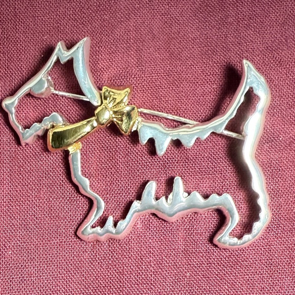 Napier Jewelry - Napier Gold and Silver Scottish Dog Brooch